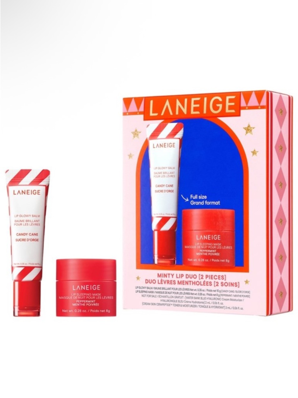 LANEIGE Candy Cane Mint Lip Duo